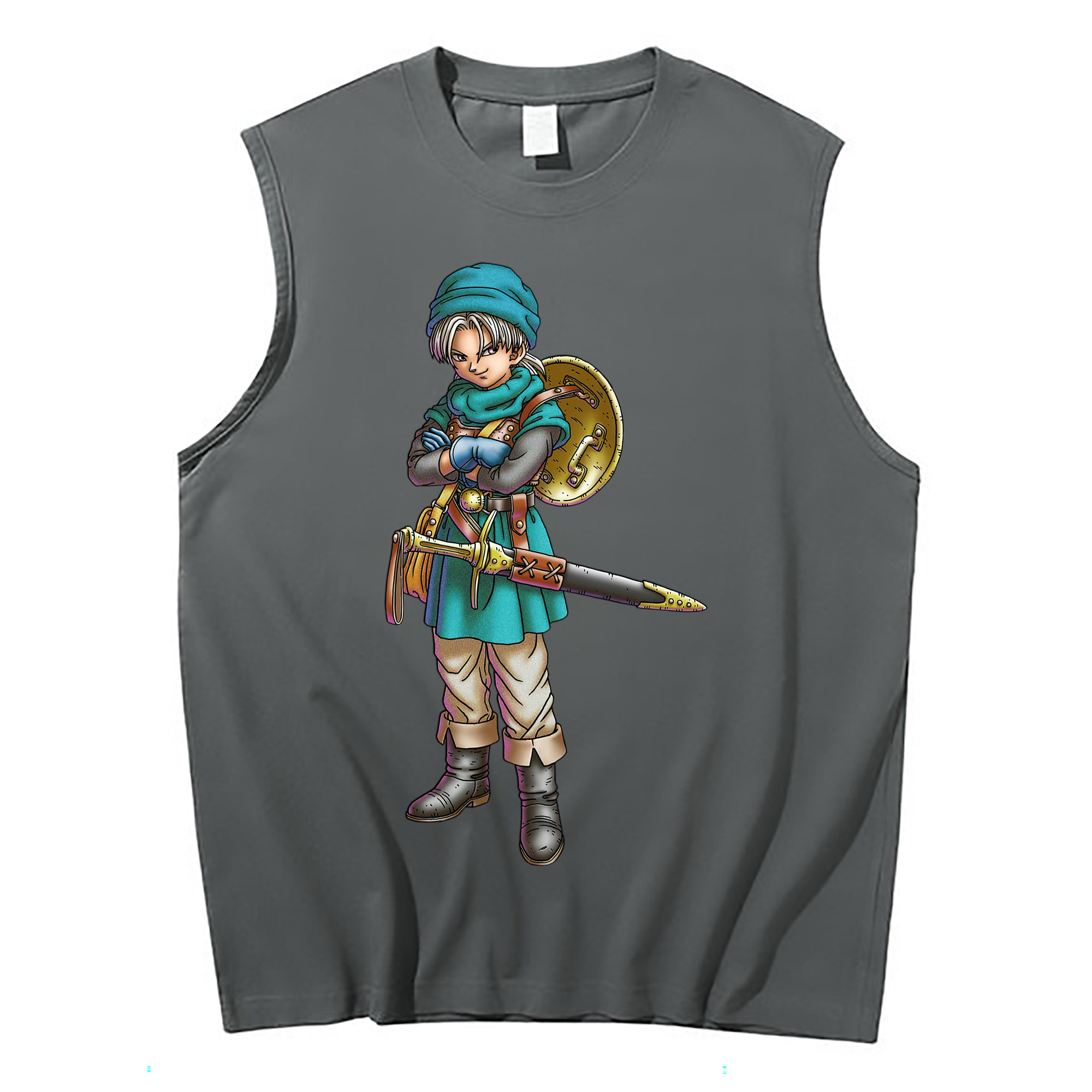 （画像用） ドラゴンクエスト Doragon Kuesuto Dragon Quest コットン100％タンクトップ（フロントプリント）